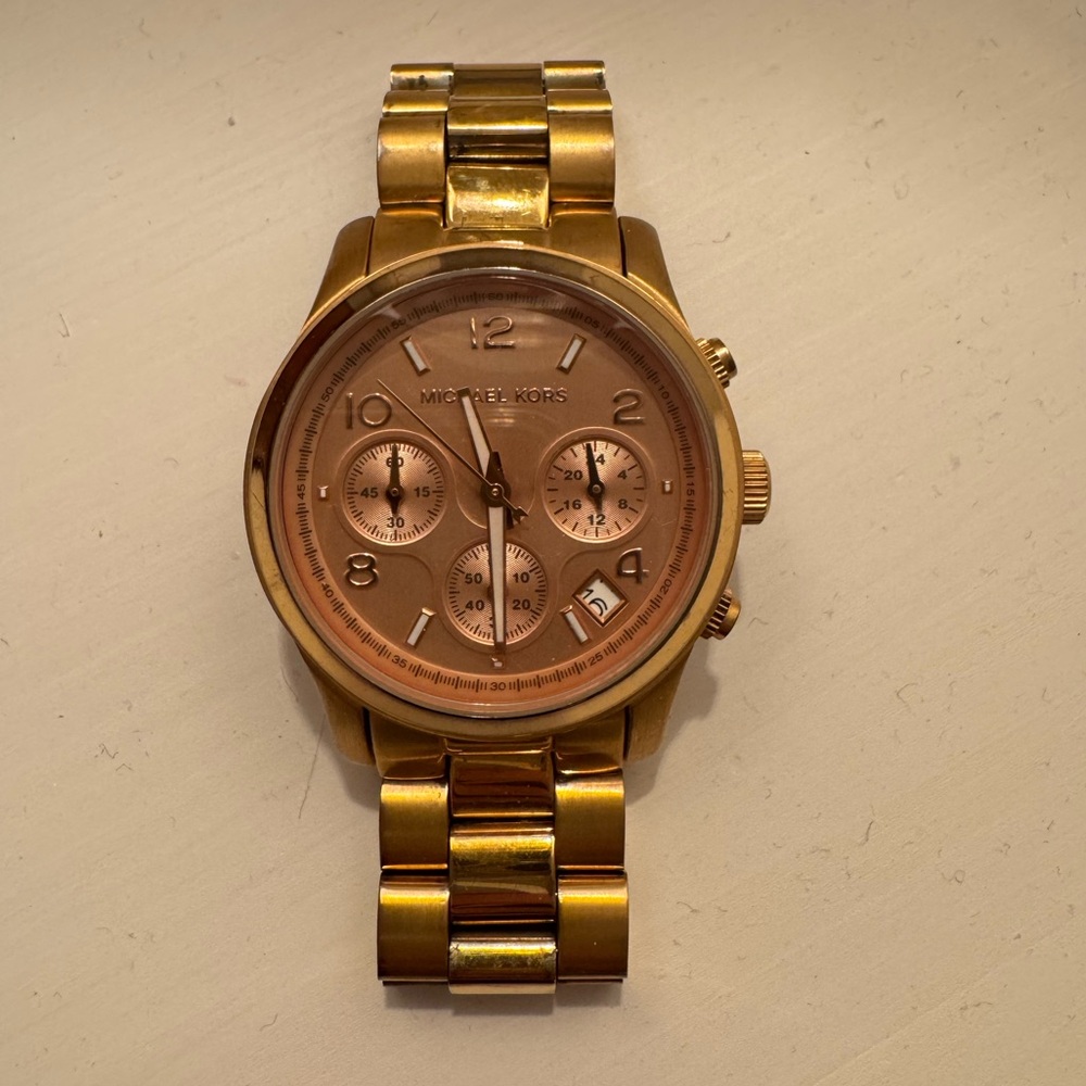 Michael Kors Rose Gold Chronograph Watch